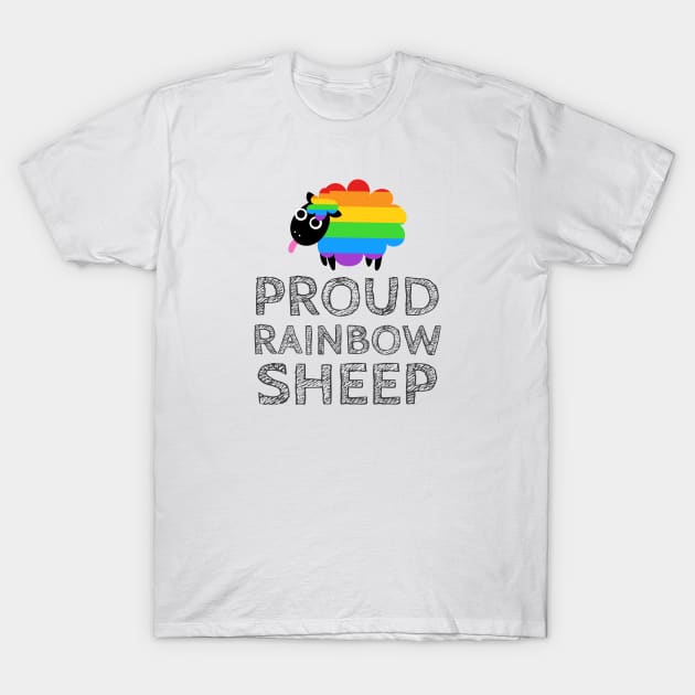 Proud Rainbow Sheep T-Shirt by Artisan